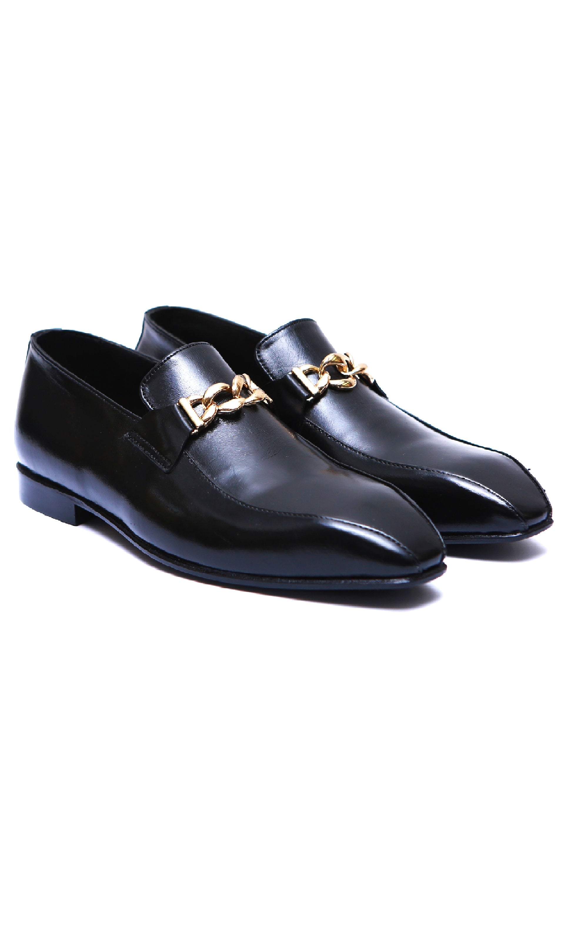 Men s Pointed Toe Formal Plain Leather Shoes With Buckle Black Luxury Handmade Leather Shoes Global Boots Lahore