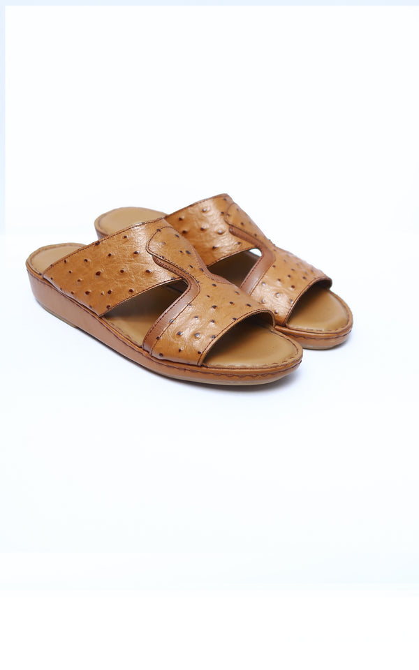 Modern Handstitched Men Arabic Slipper Mustard