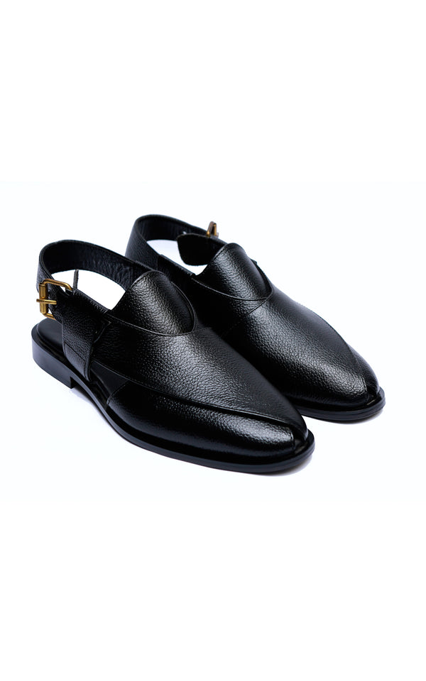 Closed Mild Peshawari Chappal Black