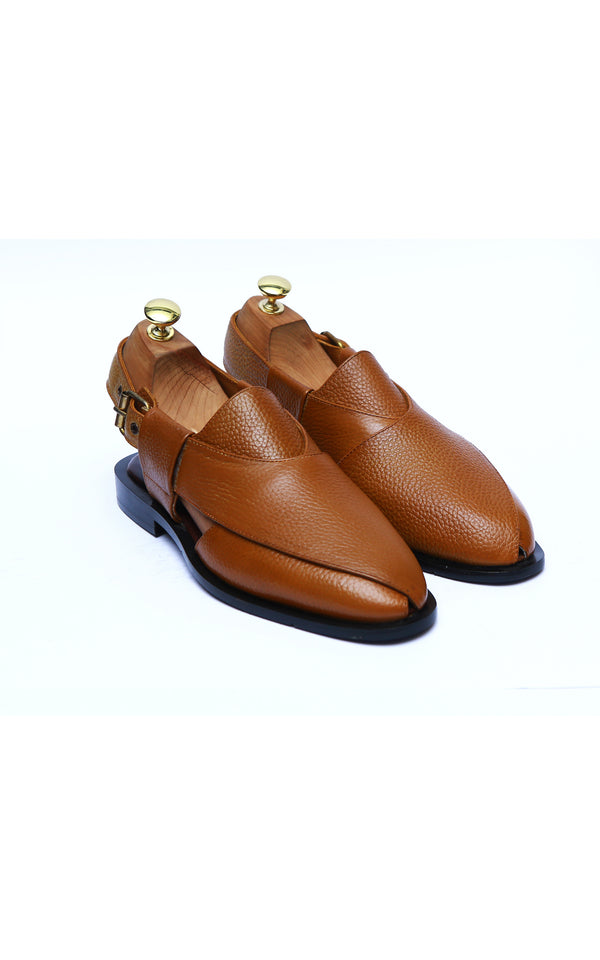 Closed Mild Peshawari Chappal Mustard