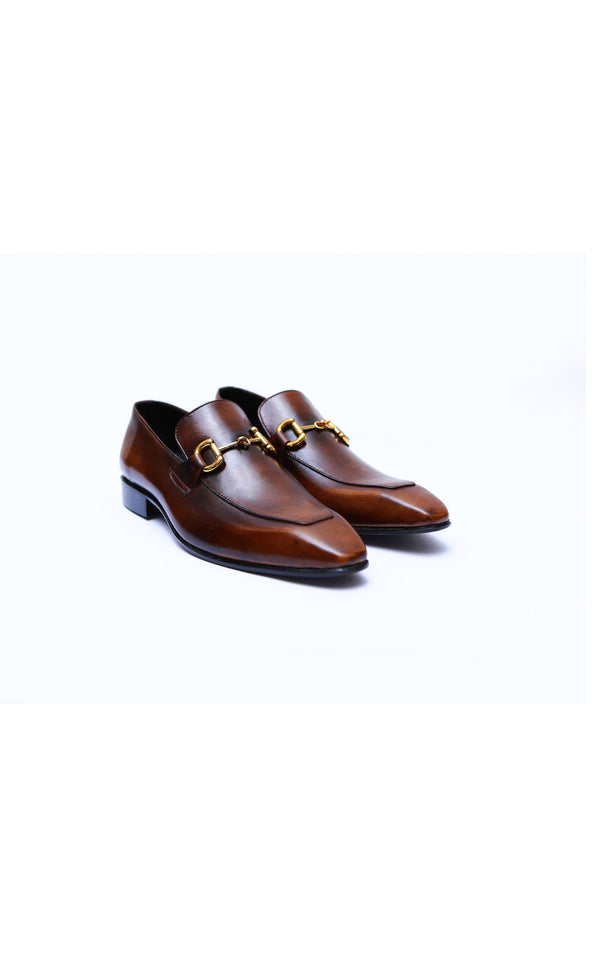 Formal Shoes Plain Leather in Toe Shape Two Tone