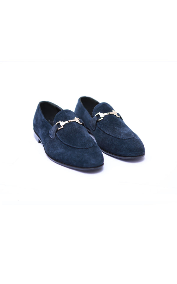 Simple Suede Leather Shoes in Blue