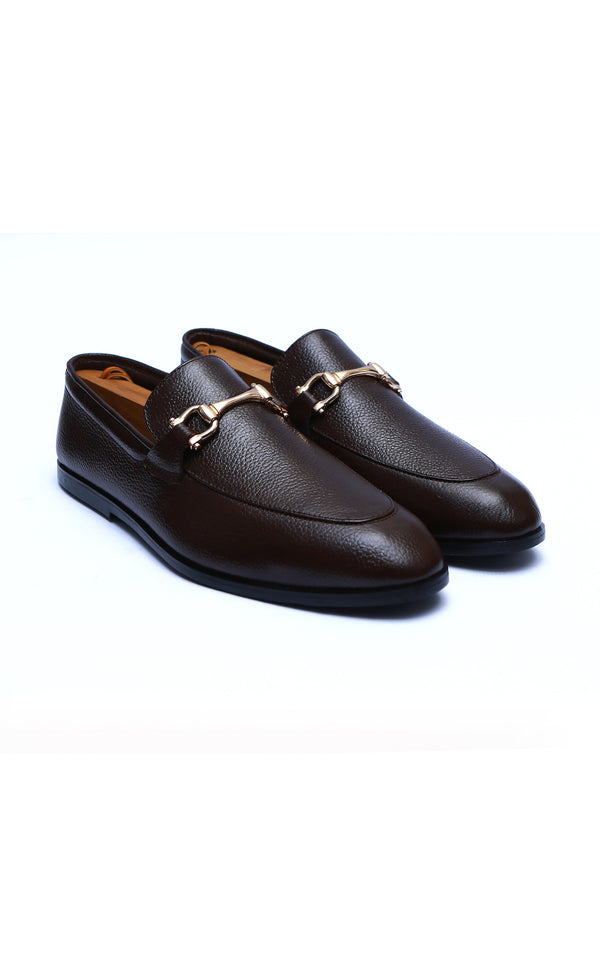 Soft Mild Leather Loafer Shoes in Brown