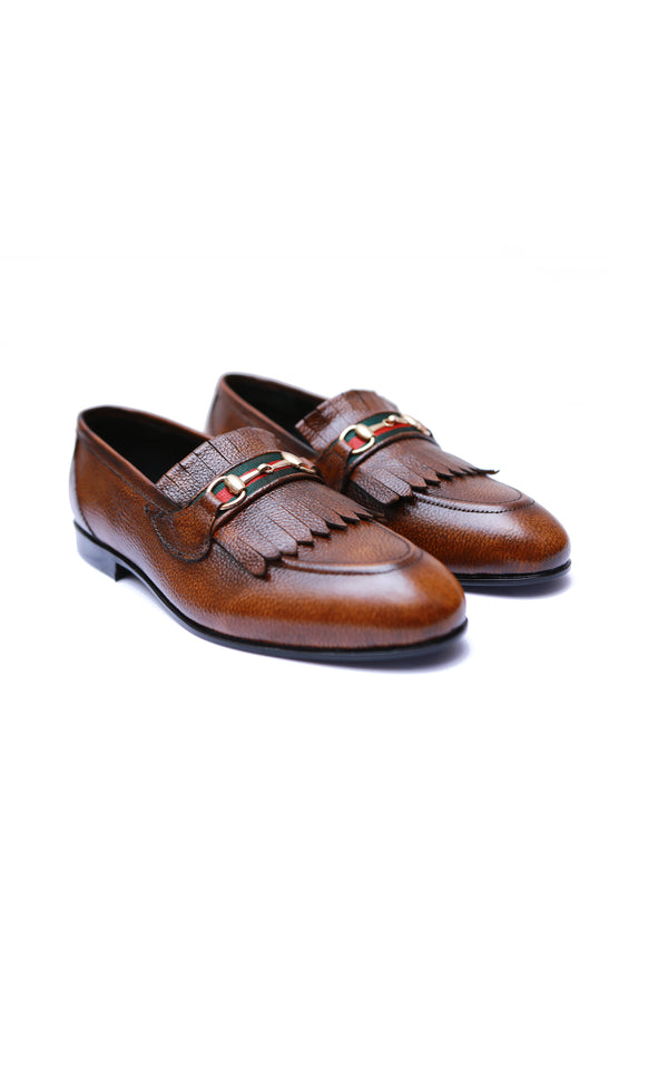 Loafer Shoes in Two Tone With Buckle