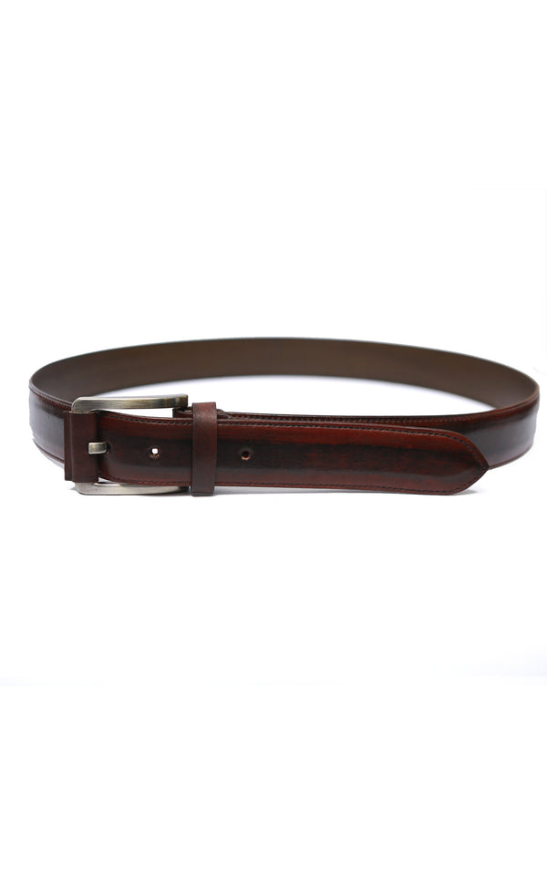 Plain Leather Belt Two Tone