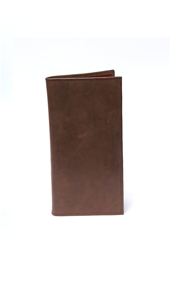 Plain Soft Long Handmade Wallets Brown