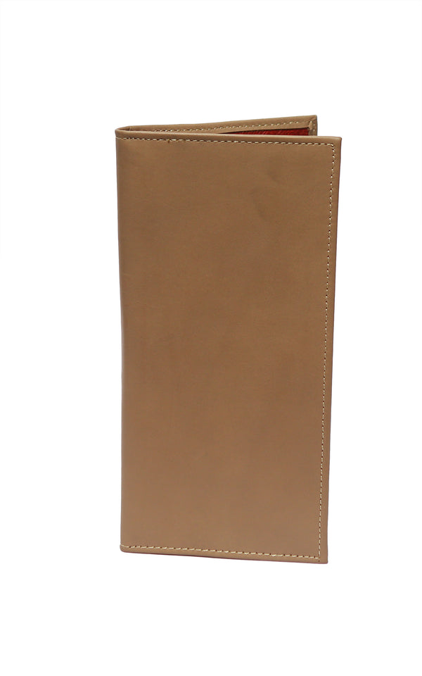 Plain Soft Long Handmade Wallet Coffee