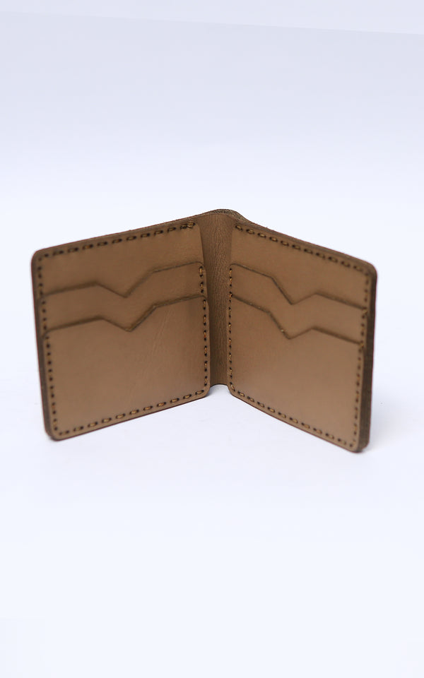 Soft Leather Square Wallet Coffee